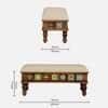 Rangrez Sheesham Wood 6 Seater Dining Set in Provincial Teak Finish with Cushioned Bench