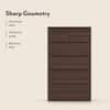 Bocado Tall Engineered Wood Chest of 6 Drawers in Columbian Walnut Finish