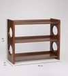Pinky Solid Wood Book Shelf in Dark Brown Finish