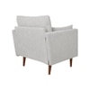 Arihana Boucle Fabric Arm Chair in White Colour