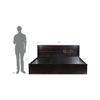 Aglaea Solid Wood King Size Drawer Storage Bed In Melamine Finish