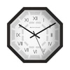 Classic Roman Octagon Wooden Wall Clock with Textured Dial