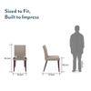 Persica Solid Wood Dining Chair Set Of 2 In Dark Walnut Finish