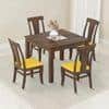 Brighton Square 4 Seater Dining Table With Fabio Dining Chair Set