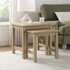 Wynmist Nesting Side Table Natural Mango Wood Top Light Wood Base