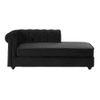 Ease Velvet Chaise Launger in Black Colour