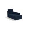 Apollo Compact Sofa (Colour : Sea Port Blue Velvet, Cushion : Soft, Back Type : High Back, Seating Capacity : Right Aligned 2 Seater + Right Aligned Chaise)