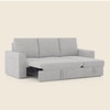 Kowloon Sectional Sofa Cum Bed with Storage in Vapour Grey
