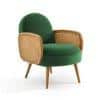 Holden Cane Accent Chair in Green Colour