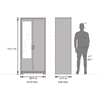 Miller 2 Door Wardrobe With Mirror and Lock in Two Tone Finish