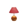 Pink Jute with Natural Wood Table Lamp