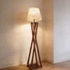 Monica Beige Jute Floor Lamp with Beige Jute Base