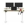 Wrick Plus Height Adjustable Study Table European Oak & White