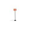 Jefferson Pink Fabric Shade Floor Lamp with Black Iron Base