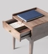 Harmful Solid Wood Bed Side Table In Natural Finish