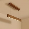 Slimline 24 Brown Wooden LED Hanging Lamp