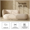 Eliteelegance Wood 2 Seater With Upholstery Non Storage Sofas In White Colour