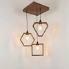 Clark Brown Solid Wood Cluster Hanging Light