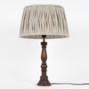 Hatton hand crafted Solid wood walnut finish table lamp With Natural Cotton Shade