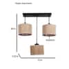 Devansh Solid Wood Electric Wall Light in Brown Colour with Multi Shade Count of 1 Light