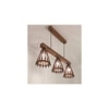 Funnel 3 Series Brown Solid Wood Cluster Hanging Light