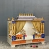 D'Dass White Sheesham and Mdf Wooden Temple For Pooja In Home and Office