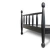 Archie Spindle Solid Wood King Non Storage Bed in Black Colour