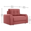 Calliro  Pull Out Sofa cum Bed  in Peach Colour