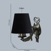 Devansh Metal Electric Wall Light in Antique Gold Colour with Black Shade Count of 1 Light
