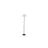 Ivy Off White Fabric Floor Lamp with Black Iron Base