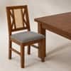 Globally Indian Remy Solid Sheesham Wood 6 Seater Dining Table Set 6 Chairs Grey