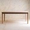 Dune Solid Wood Dining Table in White Colour