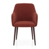 Owen Fabric Lounge Chair in Dark Coral Colour