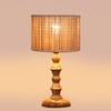 Devansh Bamboo Table Lamp With Wood Base -(7X7X15.5 Inches)-1