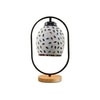 Devansh Multicolor Glass Wooden & Iron  Table Lamp -17 Inch Height  -Anb