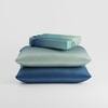 Stoa Paris 300TC UltrSatin King Bedsheet Set Satin King Blue Green