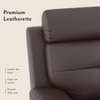Raphael Leatherette One Seater Manual Recliner in Brown Colour