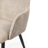 Serenity Fabric Dining Chair in Beige & White Colour