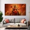 The Castle Decor Goddess Durga Wall Painting Wooden Framed 27x48 Inch