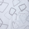 White And Grey  Geometric Cotton  400 Tc  Flat  Super King Size Bedsheet With 2 Pillow Covers