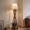 Monica Beige Jute Floor Lamp with Beige Jute Base
