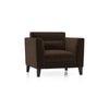 Lewis 1 Seater Fabric Sofa in Dark Earth Colour