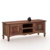 Adam Solid Wood Free Standing TV Unit in Teak Finish