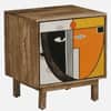 Travis Mango Wood Hand Painted Multicolour 1 Door Small Cabinet In Natural Finish