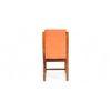 Rosslyn wood Dining Chair in Pumpkin Orange Velvet Upholstery with PINE FINISH