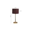 Brown Jute with Metal Gold Table Lamp
