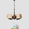 Devansh Black Wall Mounted Lamp With Beige Jute Shade