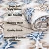 Cream Floral 4 Pcs Comforter set with Queen size bedsheet + 2 Pillow covers