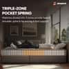 Sleepwell Ortho Pro Spring, Euro Top Finish, 3-zone pocket 8 inch Single Pocket Spring Mattress (L x W: 72 inch x 30 inch)