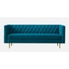 Caraven Fabric Sofa (Teal Blue)